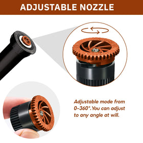 HolyMaji 8AN connection nozzle compatible with common irrigation systems.