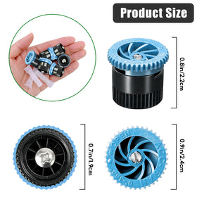HolyMaji pop-up sprinkler head replacement demonstrates compatibility with most 360-degree spray heads.