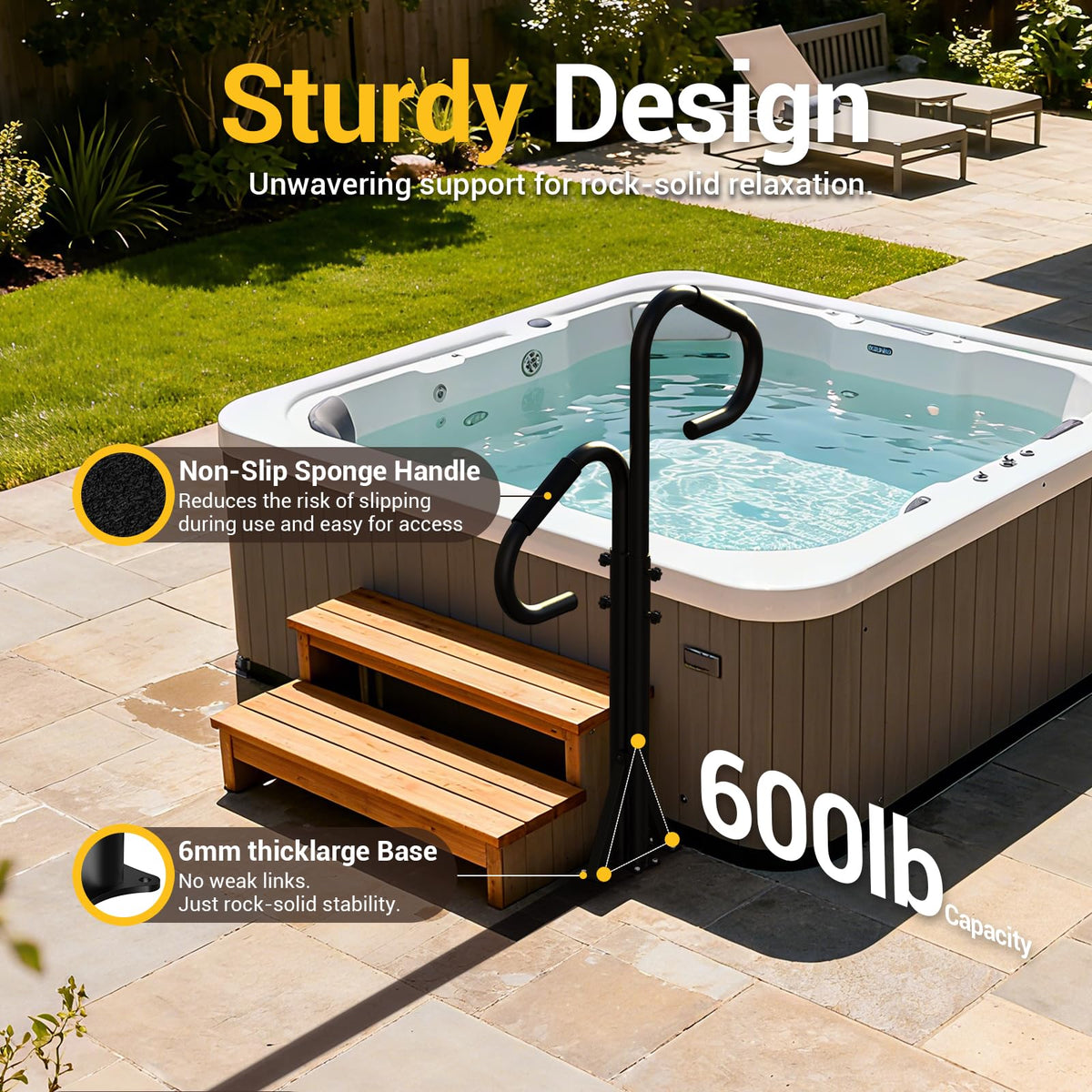 Holymuss ground-mount rail delivering up to 600 lbs of sturdy support.