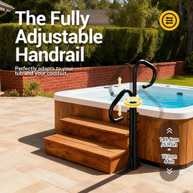 Holymuss 360° swivel handrail allowing effortless repositioning near the tub.