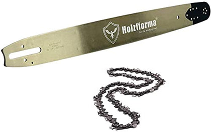 Holzfforma 25-inch guide bar with full chisel chain for efficient cuts on Stihl-compatible saws.