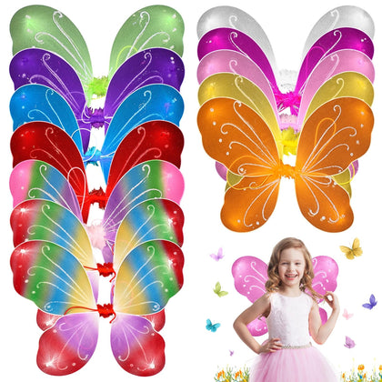 Homaisson butterfly fairy wings set in vibrant colors for imaginative play and party photos.