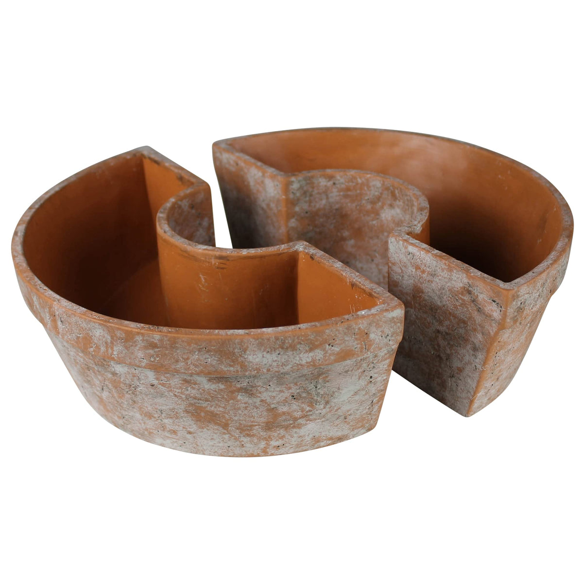 HomArt Tresco cement look planter close up terra cotta texture, no drainage holes.