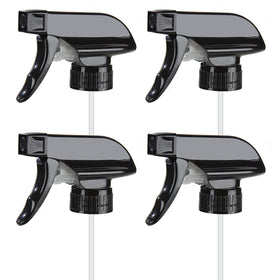 HOMBYS 4-pack black trigger sprayers for home and garden, versatile spray options.