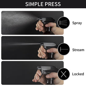 HOMBYS three-stage adjustable nozzle for customized spray patterns.