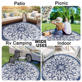 Homcomoda grass-friendly weave protects lawn and floors