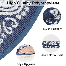 Homcomoda waterproof outdoor rug weave suitable for porch and deck