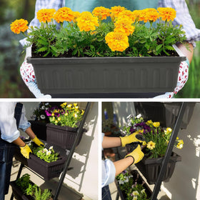 Homdox five planter boxes expand options for vegetables, herbs, and flowers.