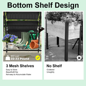 Homdox modern ergonomic design makes apartment gardening comfortable.
