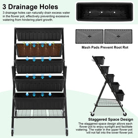 Homdox weather-resistant vertical garden bed suitable for indoor or outdoor use.