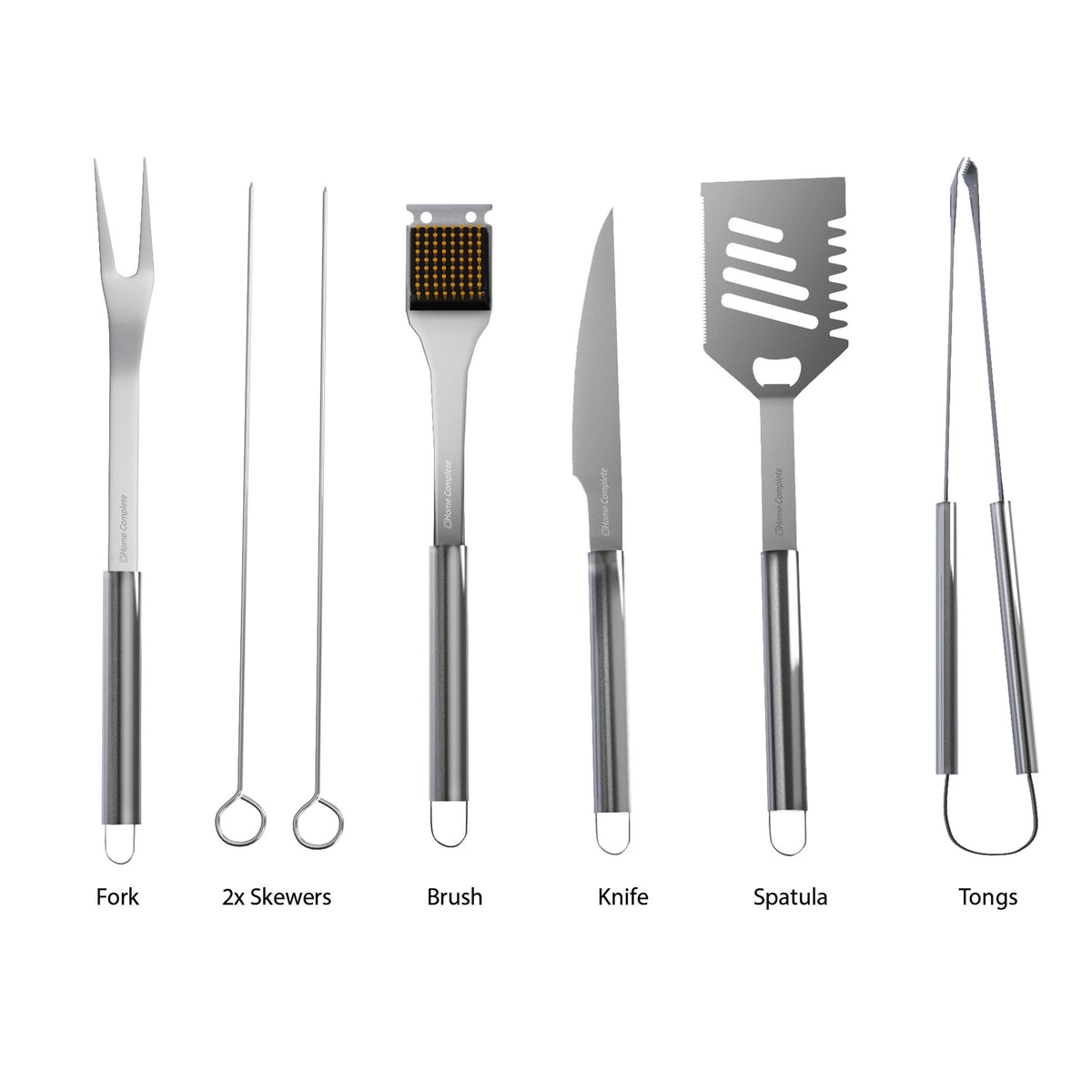 Home-Complete 7-Piece BBQ Tool Set fork for precise carving of meat