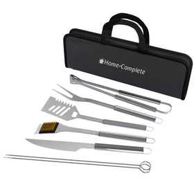 Home-Complete 7-Piece BBQ Tool Set spatula ready to flip burgers with bottle opener