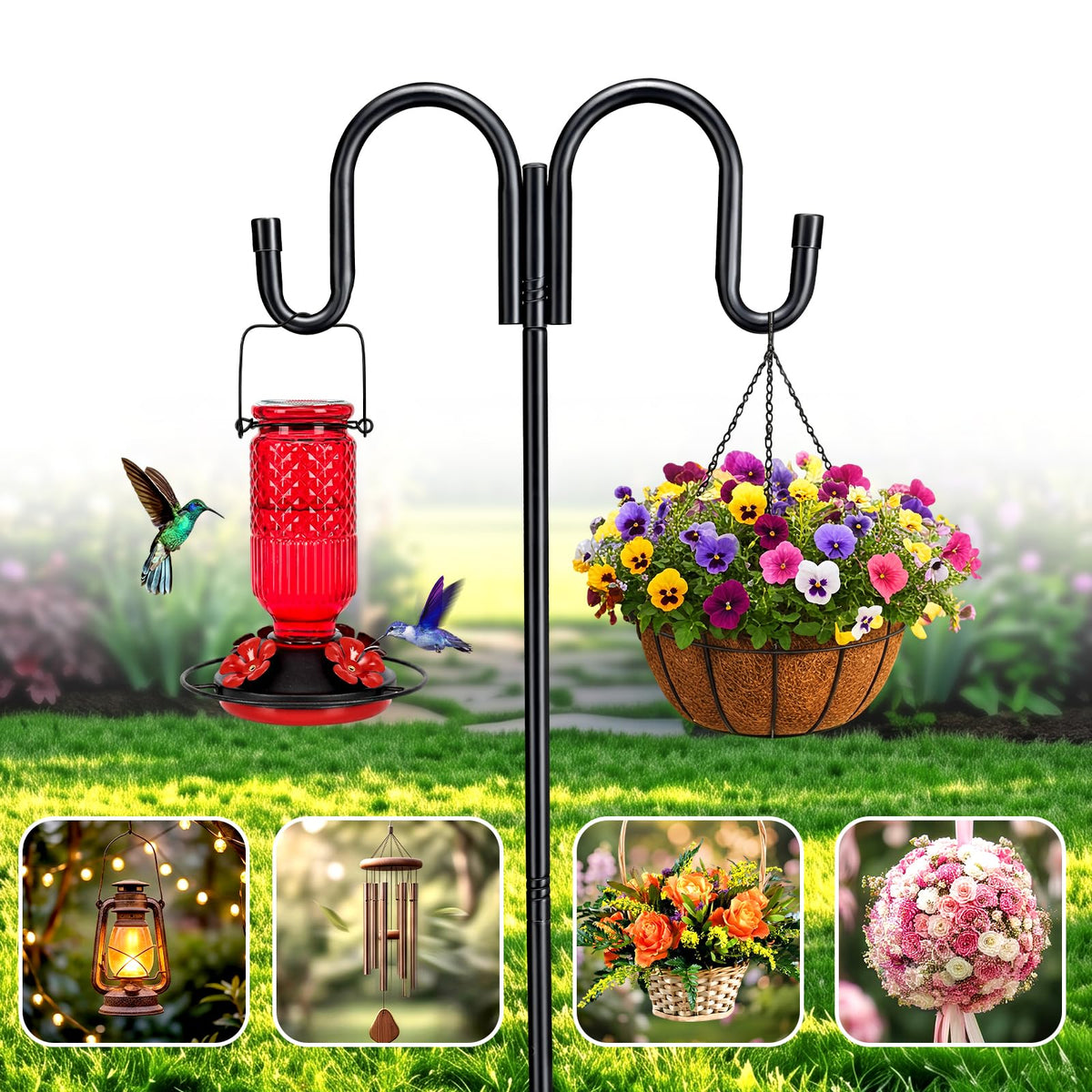HOME COMPOSER 5-prong base provides stable anchoring in windy garden spaces