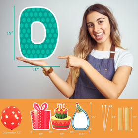 Home Composer yard sign cupcake detail adds festive focal point to outdoor decor