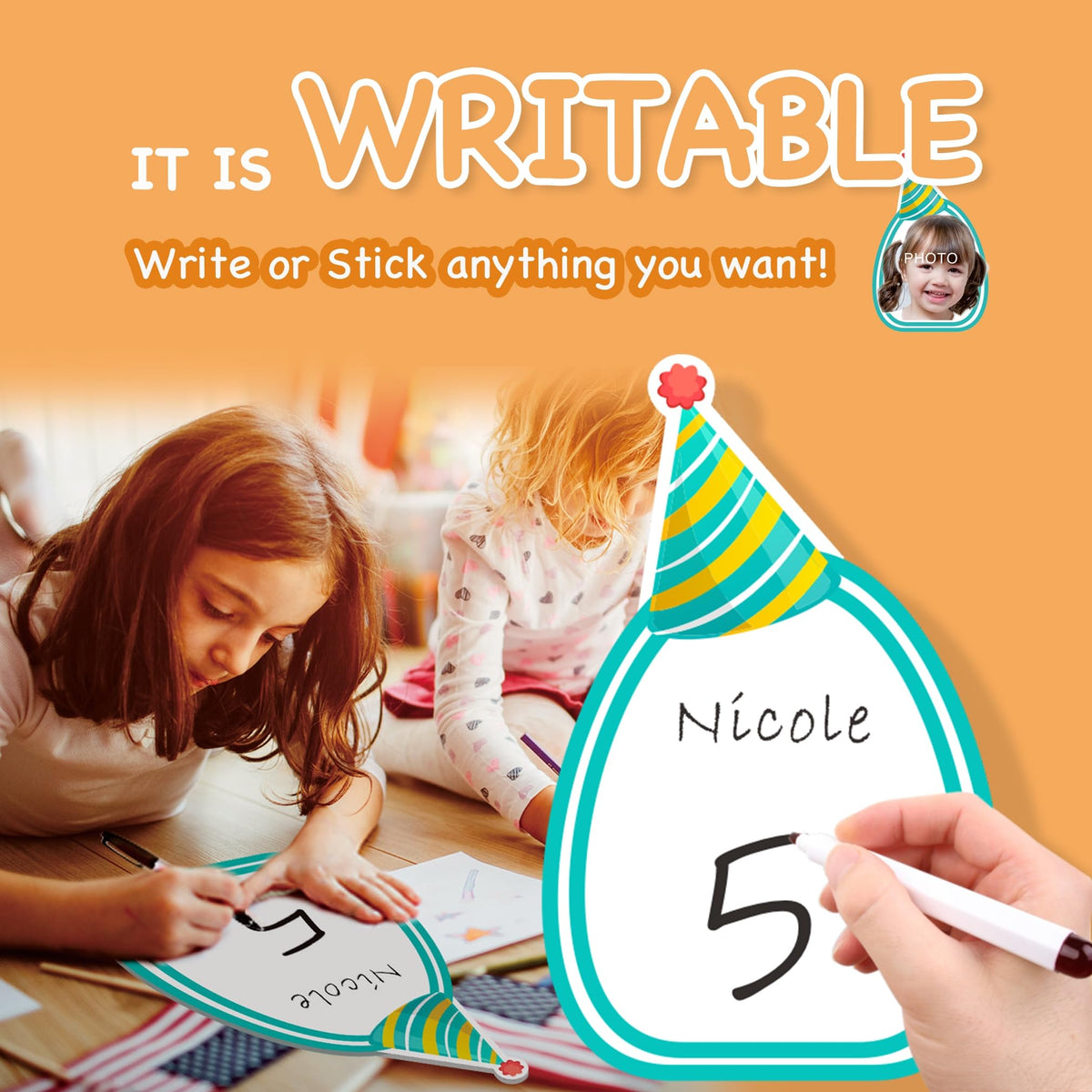 Home Composer whiteboard panel on yard sign enables quick birthday notes