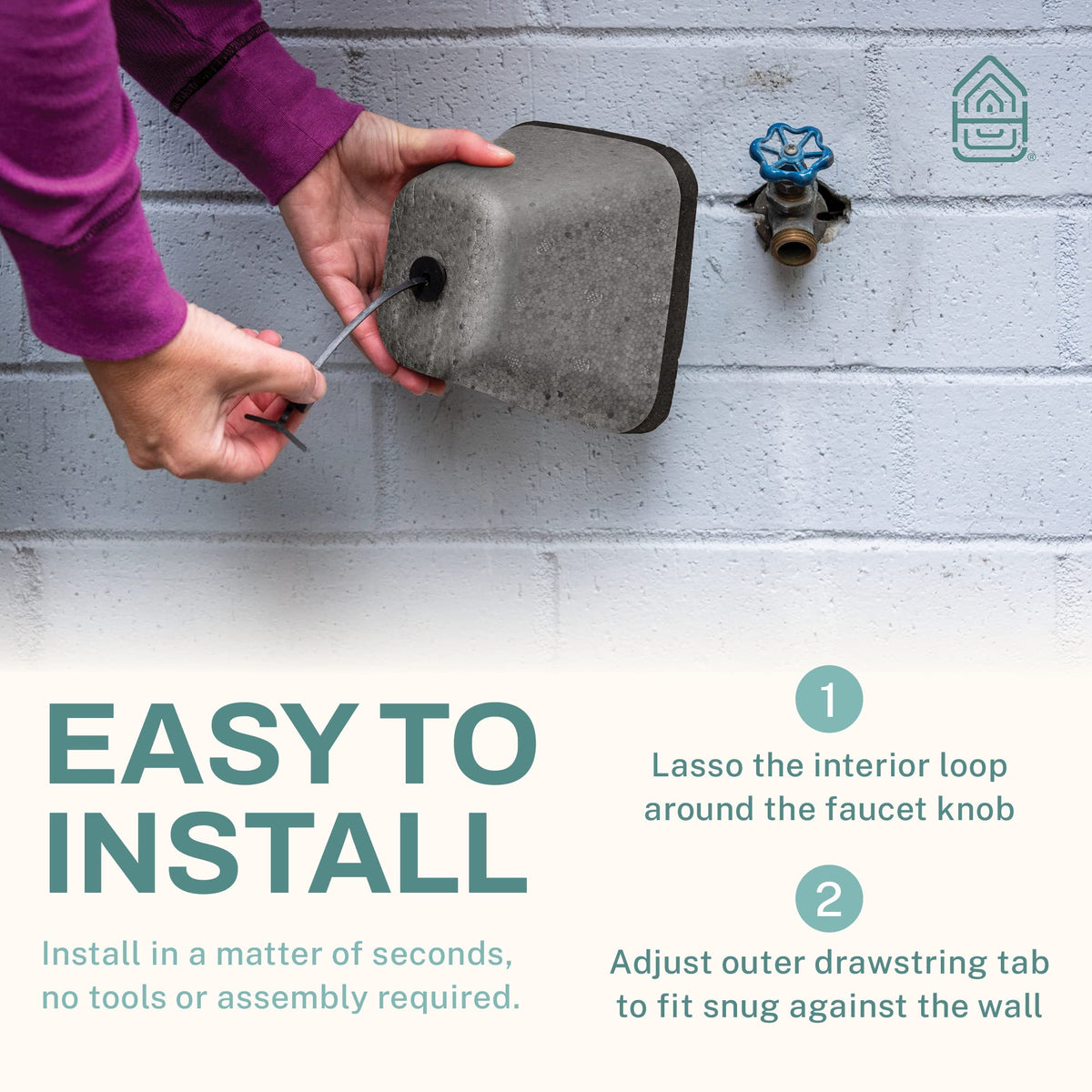 Home Intuition durable shell closeup highlights 5/8-inch expanded polystyrene insulation.