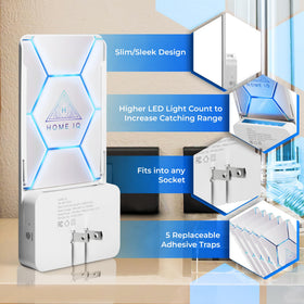 Home IQ led 365-395nm beads attract insects across up to 450 sq ft.