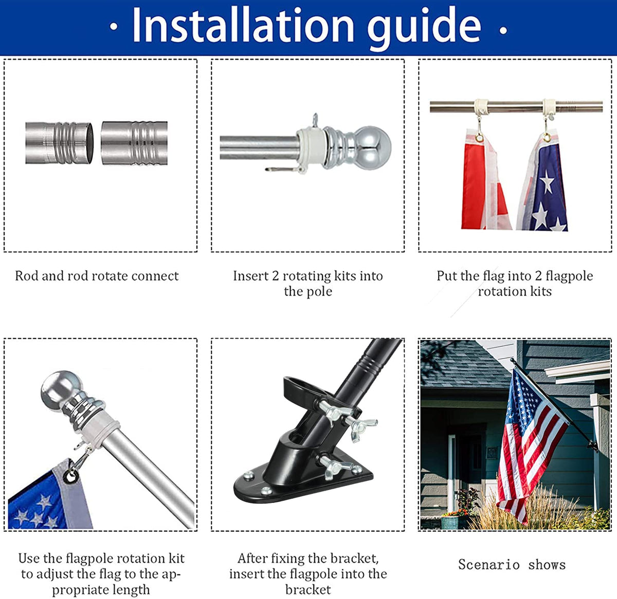 HOME RIGHT aluminum flag bracket resists rust for longevity