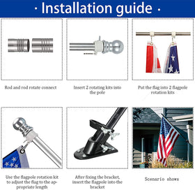 HOME RIGHT aluminum flag bracket resists rust for longevity