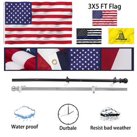 HOME RIGHT American flag 3x5 polyester flag for durable outdoor use