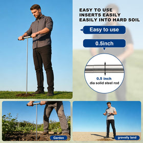 Compact storage-ready HOME RIGHT soil probe fits in vehicle.