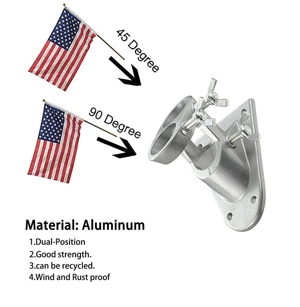 HOME RIGHT flag pole assembly shows quick setup and sturdy support for banners