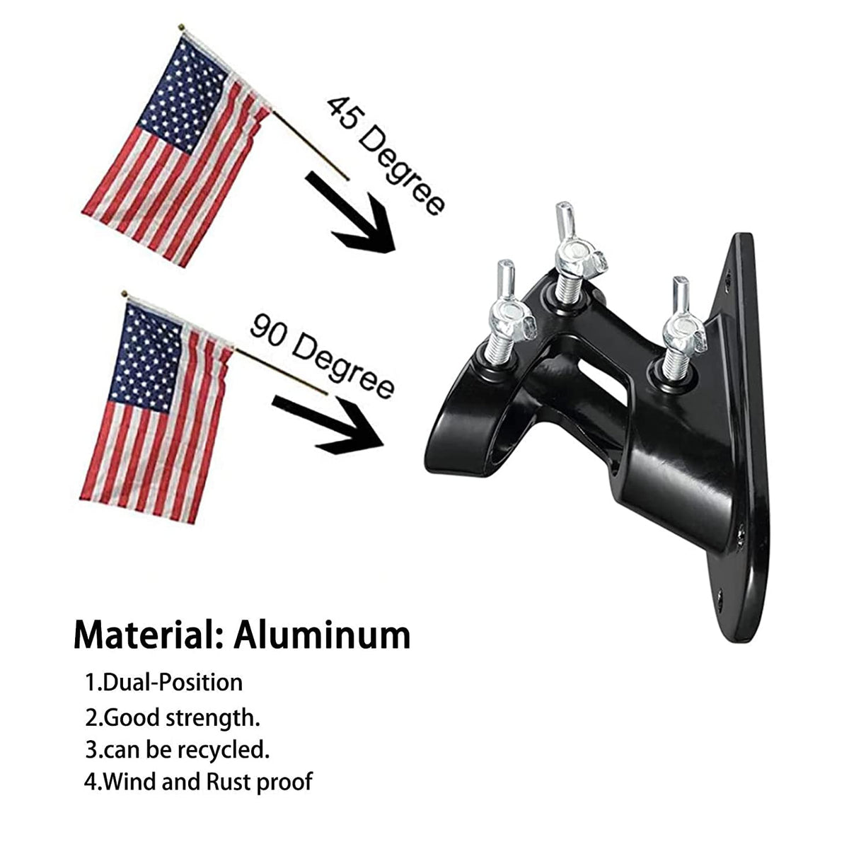 HOME RIGHT flagpole rings with 360-degree rotation prevent tangling