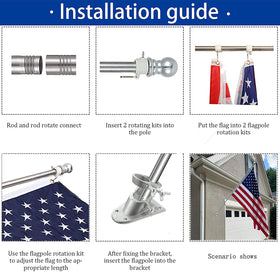 HOME RIGHT no-tangle spinning pole provides smooth rotation to prevent flag wrap