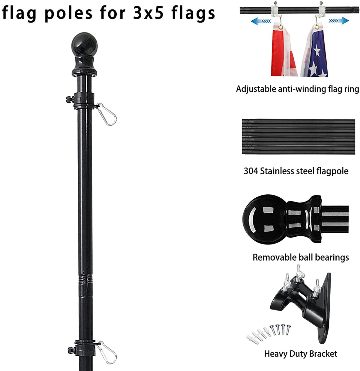 HOME RIGHT weatherproof polyester flag withstands rain sun and wind
