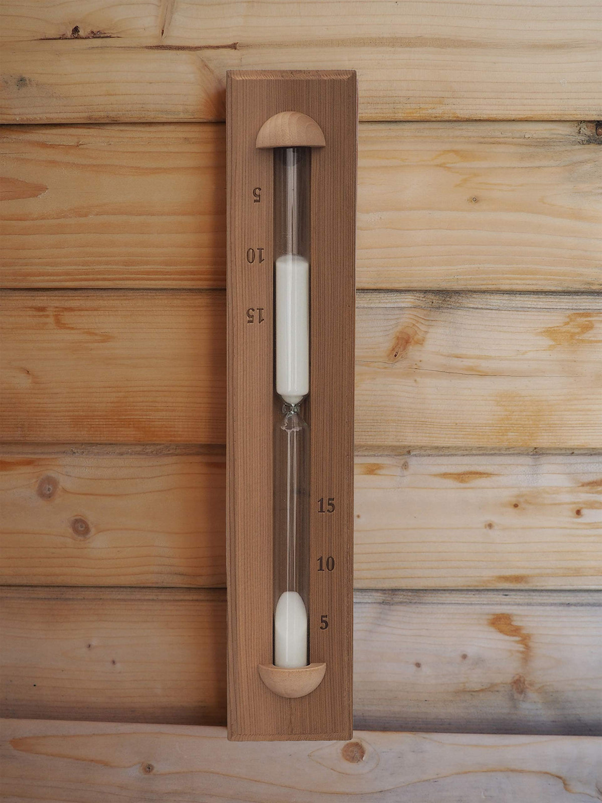 Home Sauna Experience HSE Deluxe cedar wall timer side view highlighting compact profile