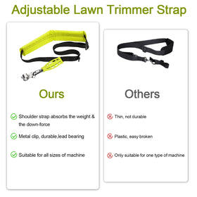 HomeInn weed eater strap featuring deluxe comfort pad for extended wear