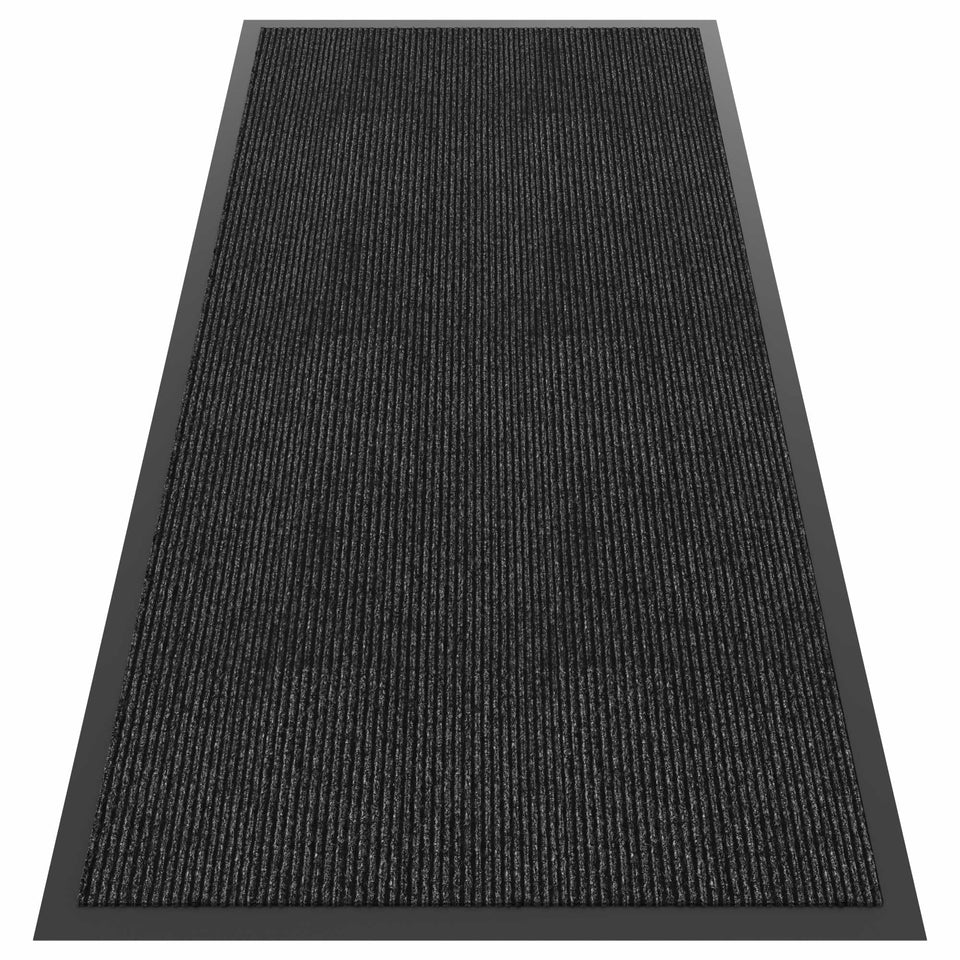 HOMEK front door mat 4x8 with deep grooves to trap dirt and moisture.