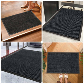 HOMEK front door mat 4x8 is easy to clean and maintain.