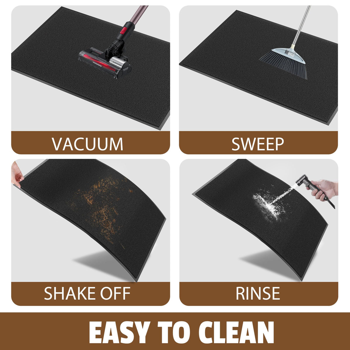 HOMEK heavy-duty mat withstands busy areas in home or commercial spaces