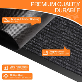 HOMEK door mat with low-profile design suitable for smooth door operation
