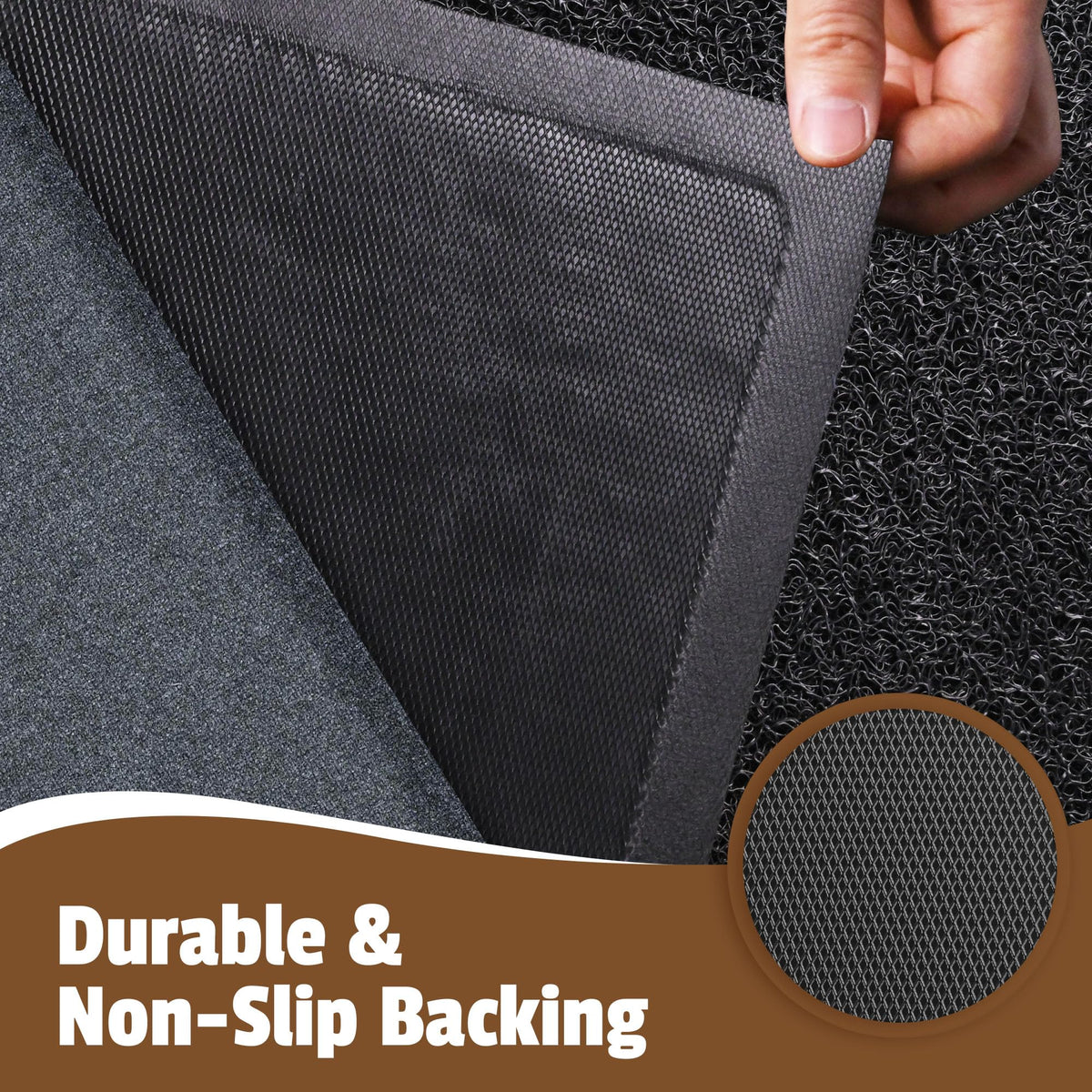 HOMEK non-slip backing provides safe footing for kids and pets