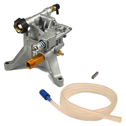Homelite Himore 2800 PSI pump assembly viewed from the front for robust cleaning capability.