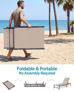 HOMELYM easy fold-and-go design enables quick setup on patios or by the pool.