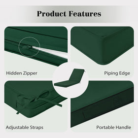 HOMELYSIAN back cushion forest green supports relaxed outdoor lounging