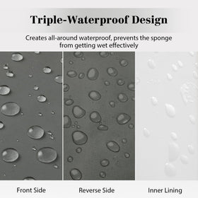 HOMELYSIAN triple-waterproof layer keeps cushions dry during light rain.