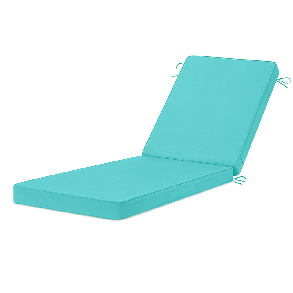 HOMELYSIAN chaise lounge seat cushion in teal for outdoor comfort.
