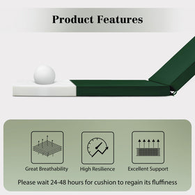 HOMELYSIAN cushions with ties and handles stay secure on chaise