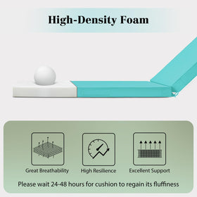 HOMELYSIAN oxford fabric teal cushion designed for outdoor durability.