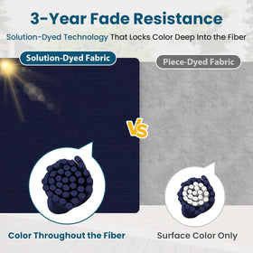 HOMELYSIAN water-resistant fabric keeps seating fresh after outdoor use.