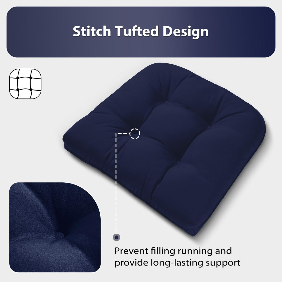 HOMELYSIAN sun-resistant cushions maintain color with long-term outdoor use