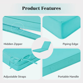 HOMELYSIAN triple-waterproof structure in teal cushions with enhanced protection.