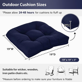 HOMELYSIAN tufted wicker patio cushions providing even pressure distribution