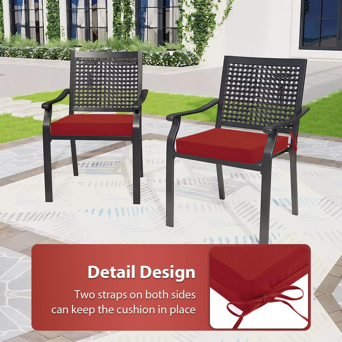 HOMELYSIAN cushions crafted with water-resistant Oxford fabric endure light rain.