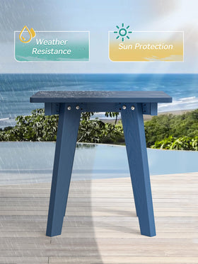Homenjoy table close-up highlights HDPE durability and fade resistance