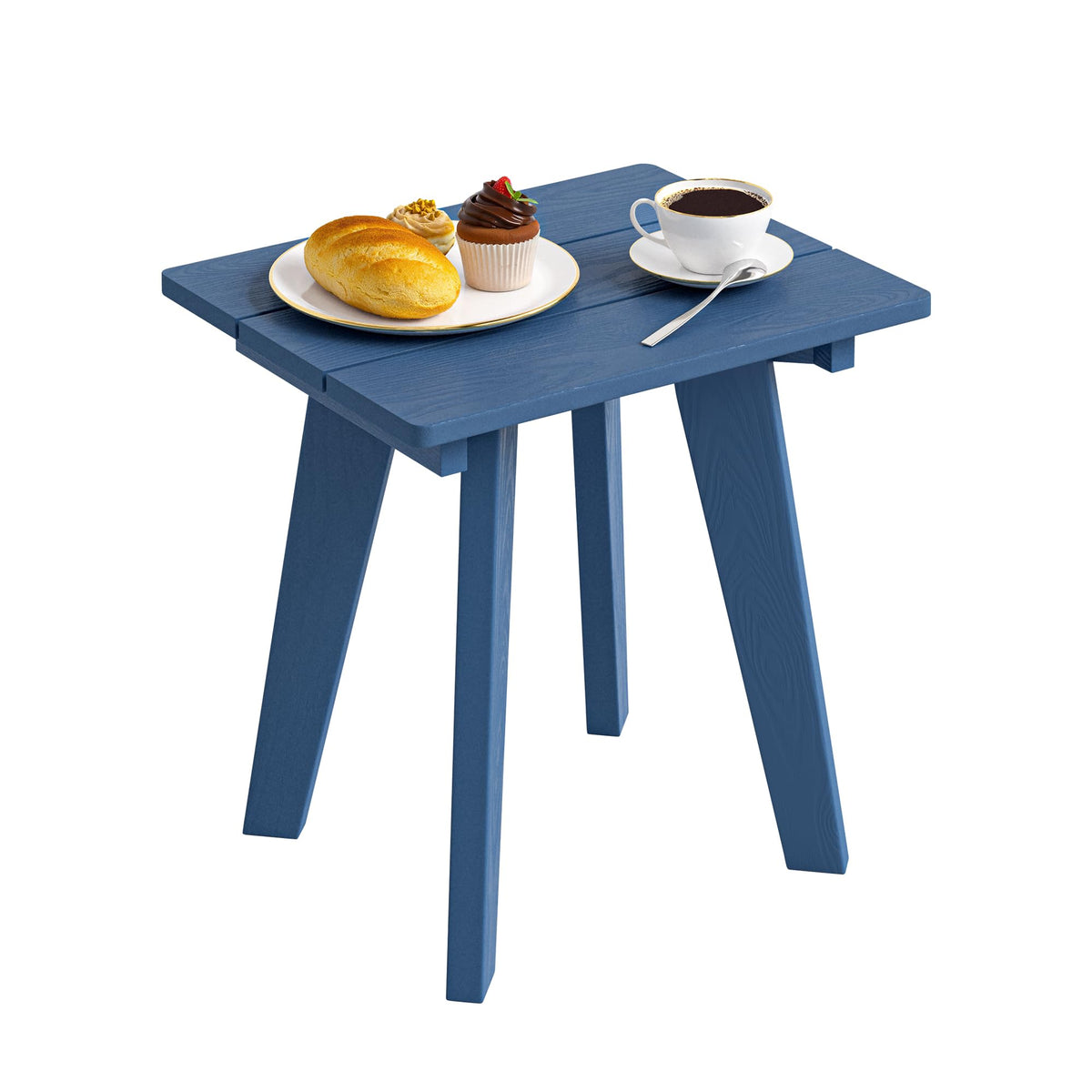 Homenjoy outdoor side table with wood-grain texture for weather resistance
